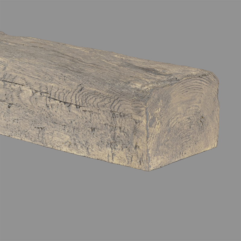 Deckenbalken Holz Imitat, 20 x 13 cm, Länge 2 m, grau
